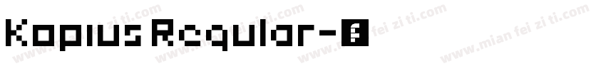 Kopius Regular字体转换